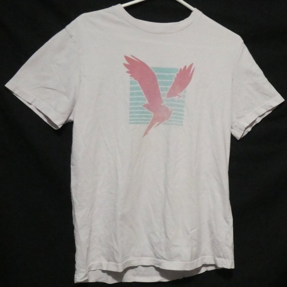 AMERICAN EAGLE - Super Soft - Standard Fit | small | Graphic Light Pink T-Shirt